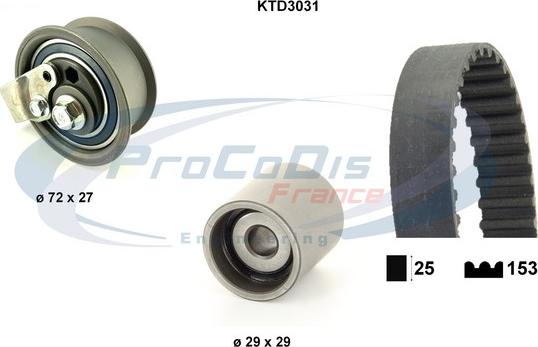 Procodis France KTD3031 - Комплект зубчатого ремня ГРМ autosila-amz.com
