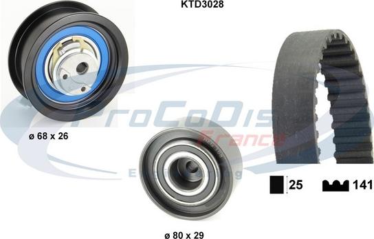 Procodis France KTD3028 - Комплект зубчатого ремня ГРМ autosila-amz.com