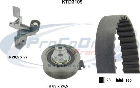 Procodis France KTD3109 - Комплект зубчатого ремня ГРМ autosila-amz.com