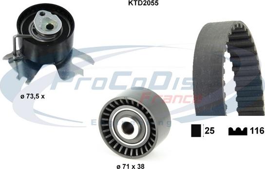 Procodis France KTD2055 - Комплект зубчатого ремня ГРМ autosila-amz.com