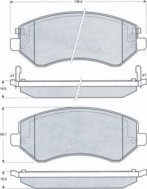 Procodis France PF1493 - Тормозные колодки, дисковые, комплект autosila-amz.com