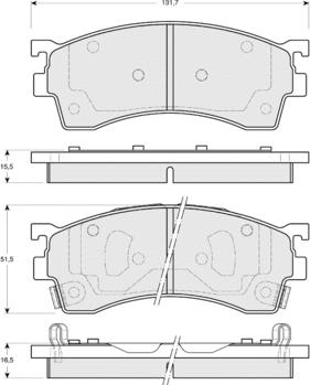 Procodis France PF1542 - Тормозные колодки, дисковые, комплект autosila-amz.com