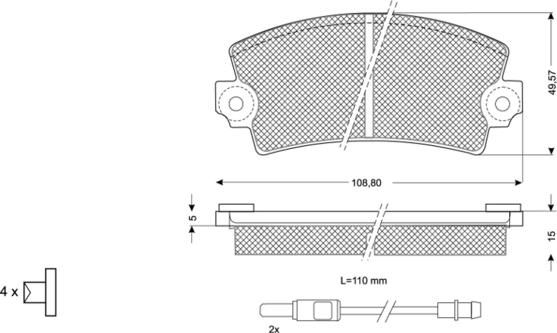 Procodis France PF10431 - Тормозные колодки, дисковые, комплект autosila-amz.com