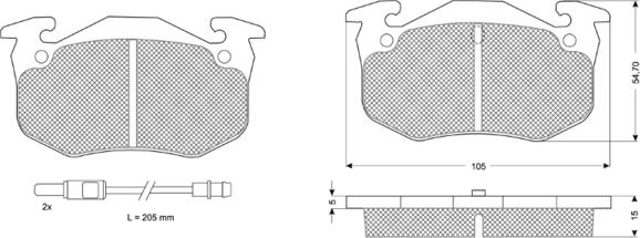 Procodis France PF10512 - Тормозные колодки, дисковые, комплект autosila-amz.com