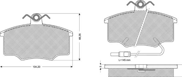 Procodis France PF10581 - Тормозные колодки, дисковые, комплект autosila-amz.com