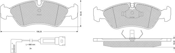 Procodis France PF10681 - Тормозные колодки, дисковые, комплект autosila-amz.com