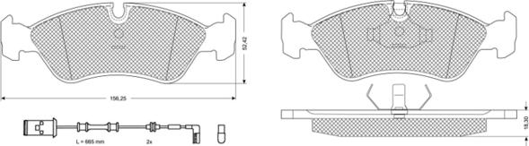 Procodis France PF10682 - Тормозные колодки, дисковые, комплект autosila-amz.com