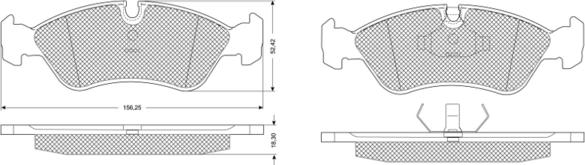 Procodis France PF1068 - Тормозные колодки, дисковые, комплект autosila-amz.com