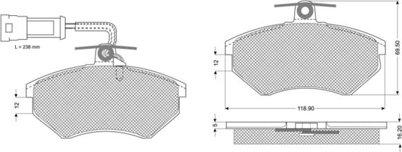 Procodis France PF10631 - Тормозные колодки, дисковые, комплект autosila-amz.com