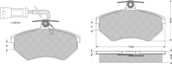 Procodis France PF10111 - Тормозные колодки, дисковые, комплект autosila-amz.com