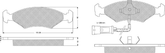 Procodis France PF10282 - Тормозные колодки, дисковые, комплект autosila-amz.com