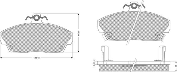 Procodis France PF1151 - Тормозные колодки, дисковые, комплект autosila-amz.com