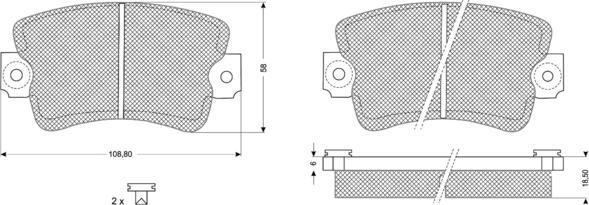 Procodis France PF1164 - Тормозные колодки, дисковые, комплект autosila-amz.com