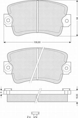 Procodis France PF1163 - Тормозные колодки, дисковые, комплект autosila-amz.com