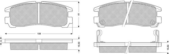 Procodis France PF1104 - Тормозные колодки, дисковые, комплект autosila-amz.com