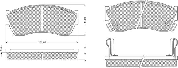 Procodis France PF1108 - Тормозные колодки, дисковые, комплект autosila-amz.com