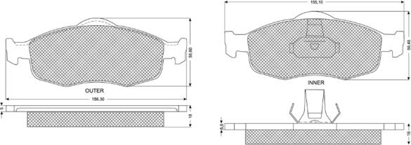 Procodis France PF1119 - Тормозные колодки, дисковые, комплект autosila-amz.com