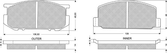 Procodis France PF1118 - Тормозные колодки, дисковые, комплект autosila-amz.com