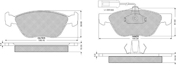 Procodis France PF1184 - Тормозные колодки, дисковые, комплект autosila-amz.com