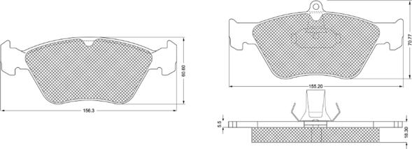 Procodis France PF1188 - Тормозные колодки, дисковые, комплект autosila-amz.com