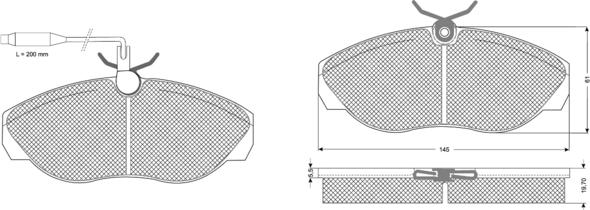 Procodis France PF1172 - Тормозные колодки, дисковые, комплект autosila-amz.com