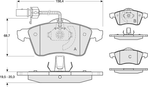 Procodis France PF13911 - Тормозные колодки, дисковые, комплект autosila-amz.com