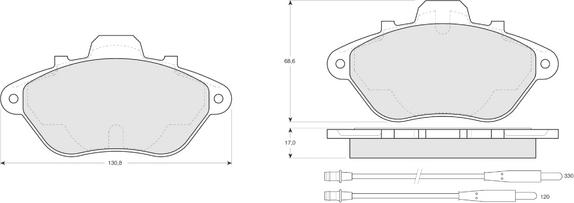 Procodis France PF1345 - Тормозные колодки, дисковые, комплект autosila-amz.com