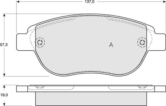 DS 425370 - Тормозные колодки, дисковые, комплект autosila-amz.com