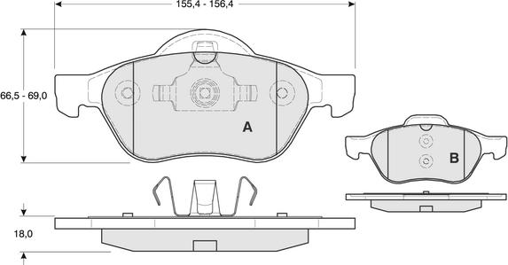 Procodis France PF1351 - Тормозные колодки, дисковые, комплект autosila-amz.com