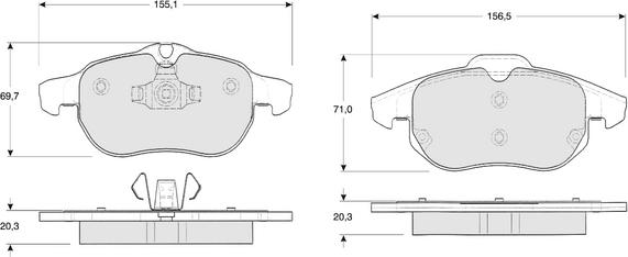 Procodis France PF1304 - Тормозные колодки, дисковые, комплект autosila-amz.com