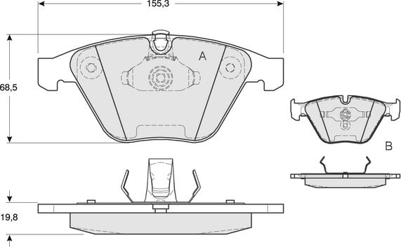 Procodis France PF1325 - Тормозные колодки, дисковые, комплект autosila-amz.com