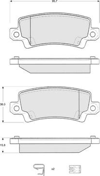 Procodis France PF1375 - Тормозные колодки, дисковые, комплект autosila-amz.com