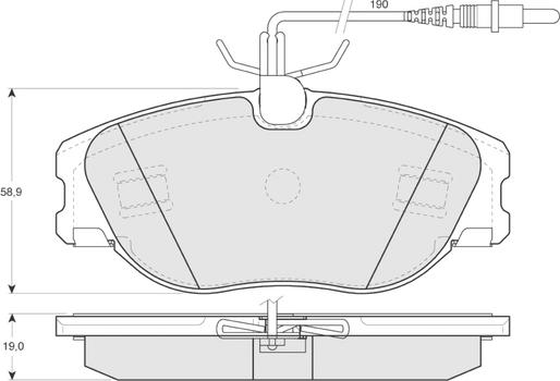 Procodis France PF12442 - Тормозные колодки, дисковые, комплект autosila-amz.com