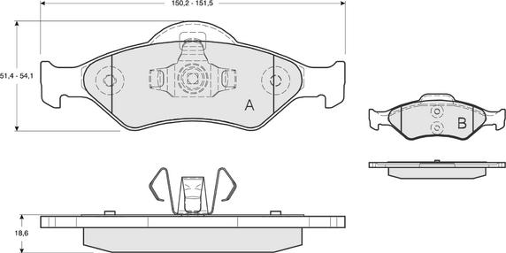 Procodis France PF1253 - Тормозные колодки, дисковые, комплект autosila-amz.com