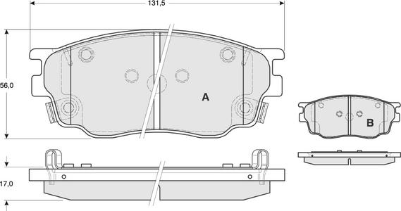 Procodis France PF1257 - Тормозные колодки, дисковые, комплект autosila-amz.com