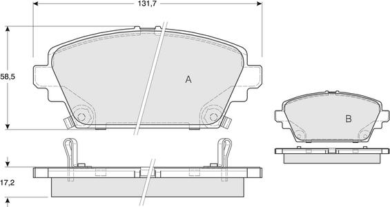 Procodis France PF1263 - Тормозные колодки, дисковые, комплект autosila-amz.com