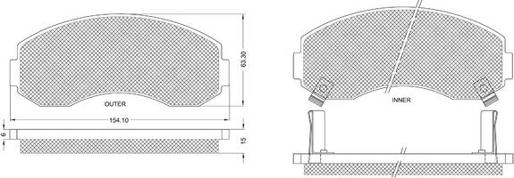 Procodis France PF1208 - Тормозные колодки, дисковые, комплект autosila-amz.com