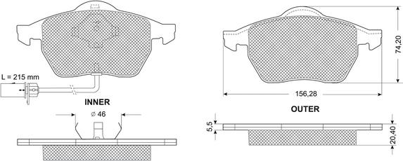 Procodis France PF1213 - Тормозные колодки, дисковые, комплект autosila-amz.com