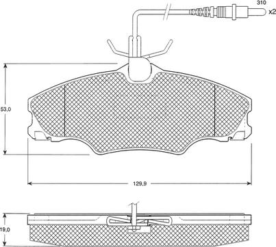 Procodis France PF1231 - Тормозные колодки, дисковые, комплект autosila-amz.com