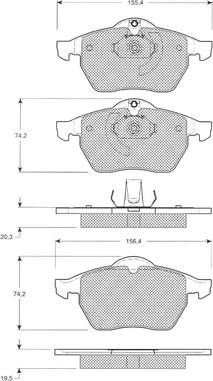 Procodis France PF1225 - Тормозные колодки, дисковые, комплект autosila-amz.com