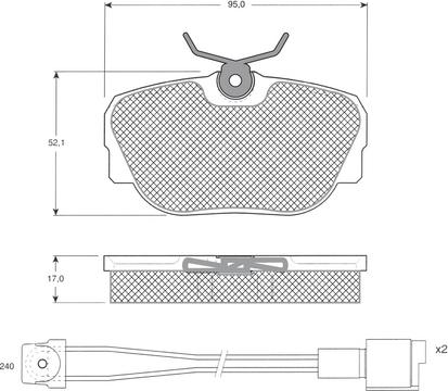 Procodis France PF12201 - Тормозные колодки, дисковые, комплект autosila-amz.com