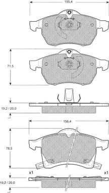 Procodis France PF1222 - Тормозные колодки, дисковые, комплект autosila-amz.com