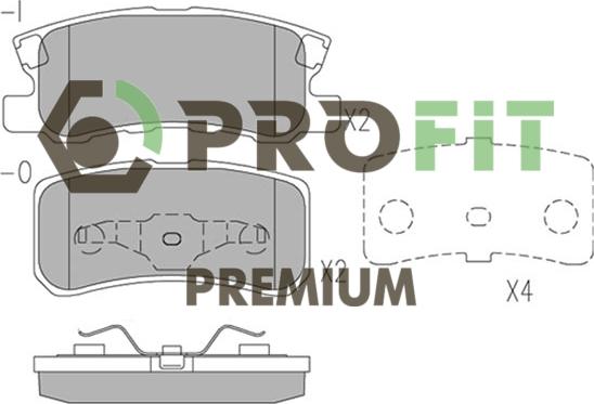 Profit 5005-1604 - Тормозные колодки, дисковые, комплект autosila-amz.com