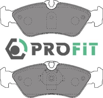 Profit 5000-1876 - Тормозные колодки, дисковые, комплект autosila-amz.com