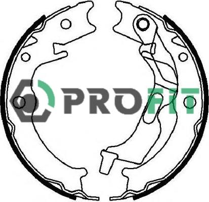 Profit 5001-4017 - Комплект тормозных колодок, барабанные autosila-amz.com