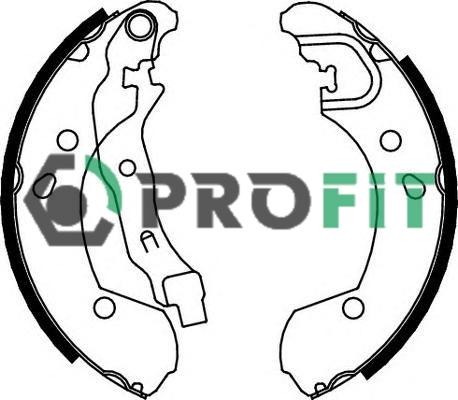 Profit 5001-0649 - Комплект тормозных колодок, барабанные autosila-amz.com