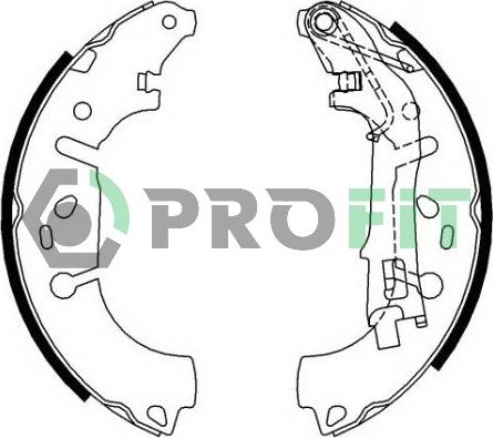 Profit 5001-0682 - Комплект тормозных колодок, барабанные autosila-amz.com