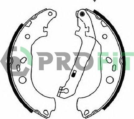 Profit 5001-0687 - Комплект тормозных колодок, барабанные autosila-amz.com