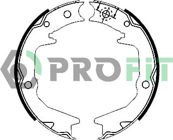 Profit 5001-0011 - Комплект тормозных колодок, барабанные autosila-amz.com