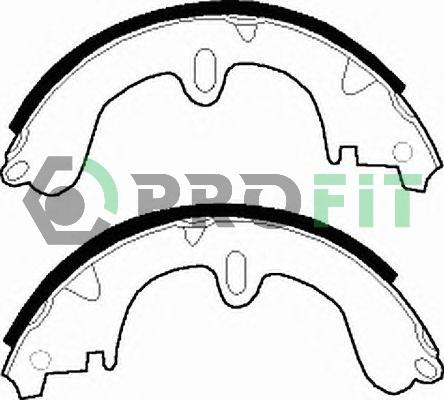 Profit 5001-0208 - Комплект тормозных колодок, барабанные autosila-amz.com